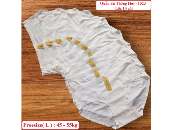 QUẦN SU THÔNG HƠI 1523 - TRẮNG - LỐC 10 CÁI QUẦN SU THÔNG HƠI 1523 - TRẮNG - LỐC 10 CÁI